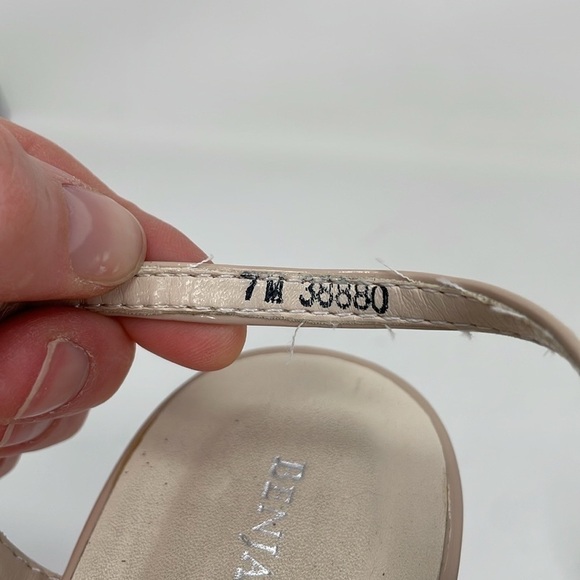 Benjamin Walk Comfort Heel Women's 7 Tan Nude Pumps Open Toe Ankle Strap Shoes - Picture 13 of 13